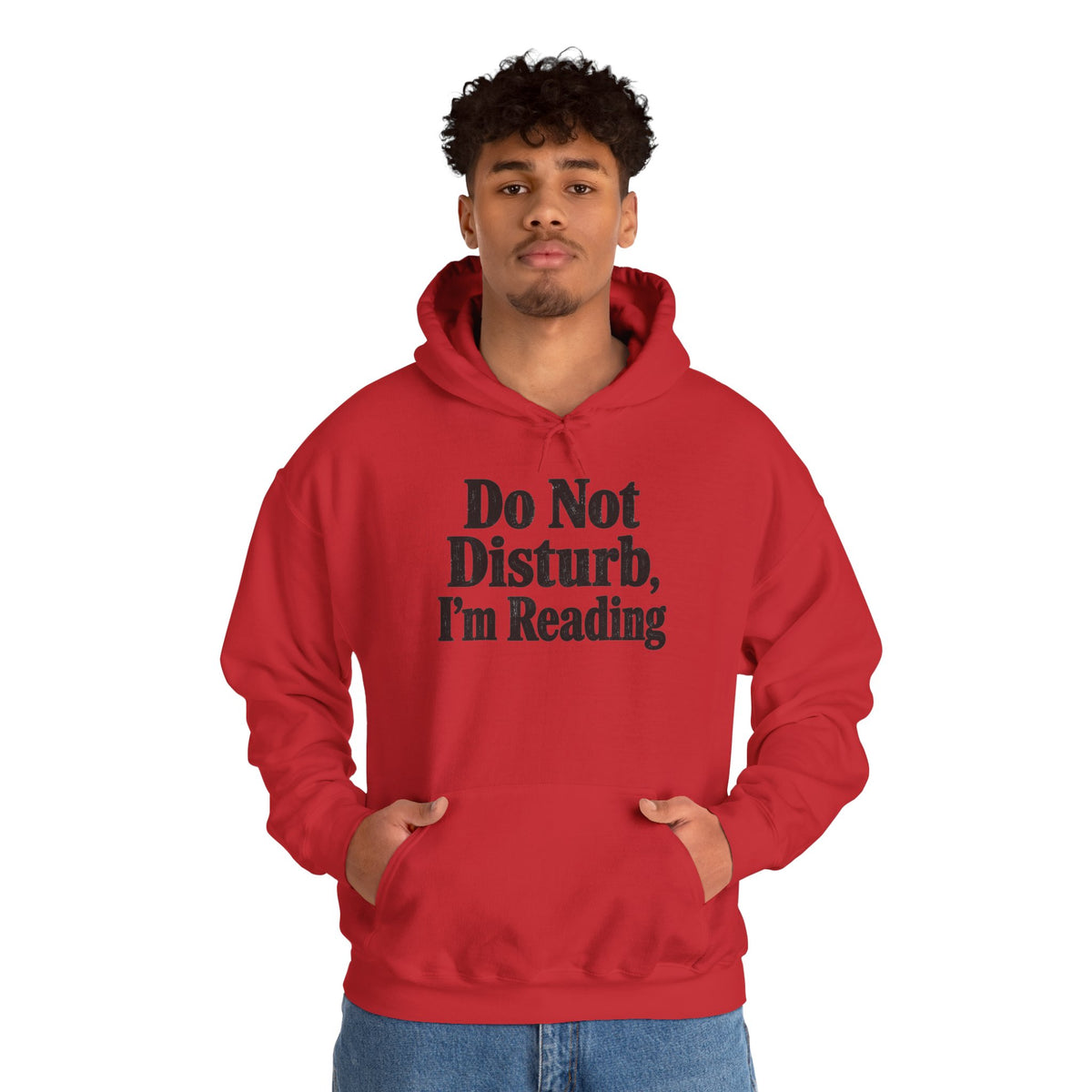 Do Not Disturb, I'm Reading Hoodie – Cozy Book Lover Hooded Sweatshirt