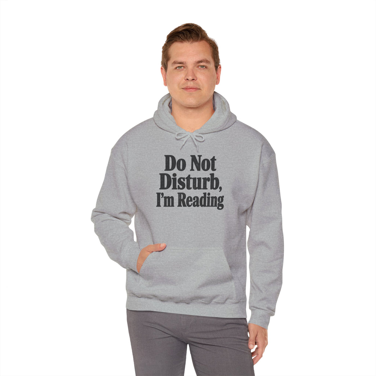 Do Not Disturb, I'm Reading Hoodie – Cozy Book Lover Hooded Sweatshirt