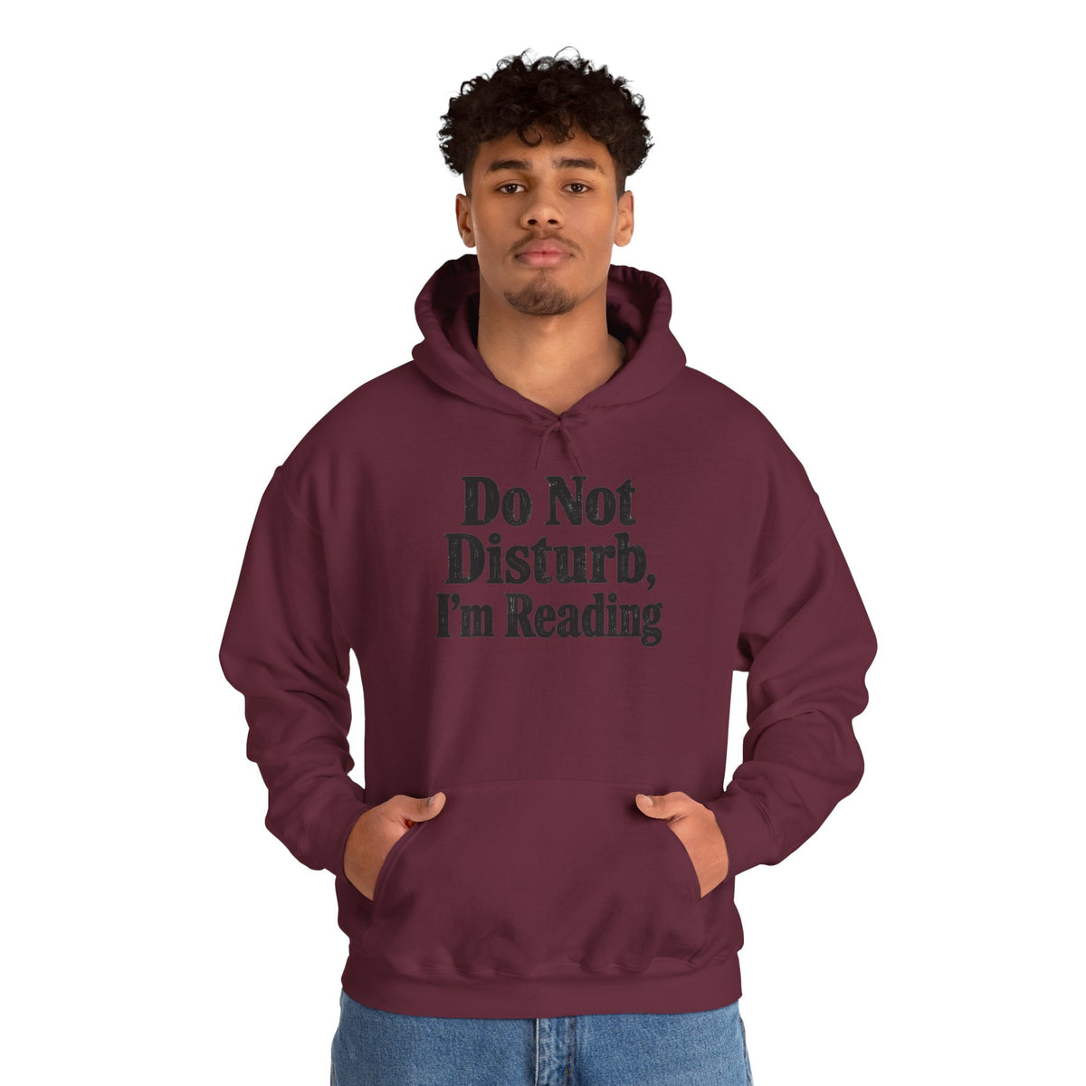 Do Not Disturb, I'm Reading Hoodie – Cozy Book Lover Hooded Sweatshirt