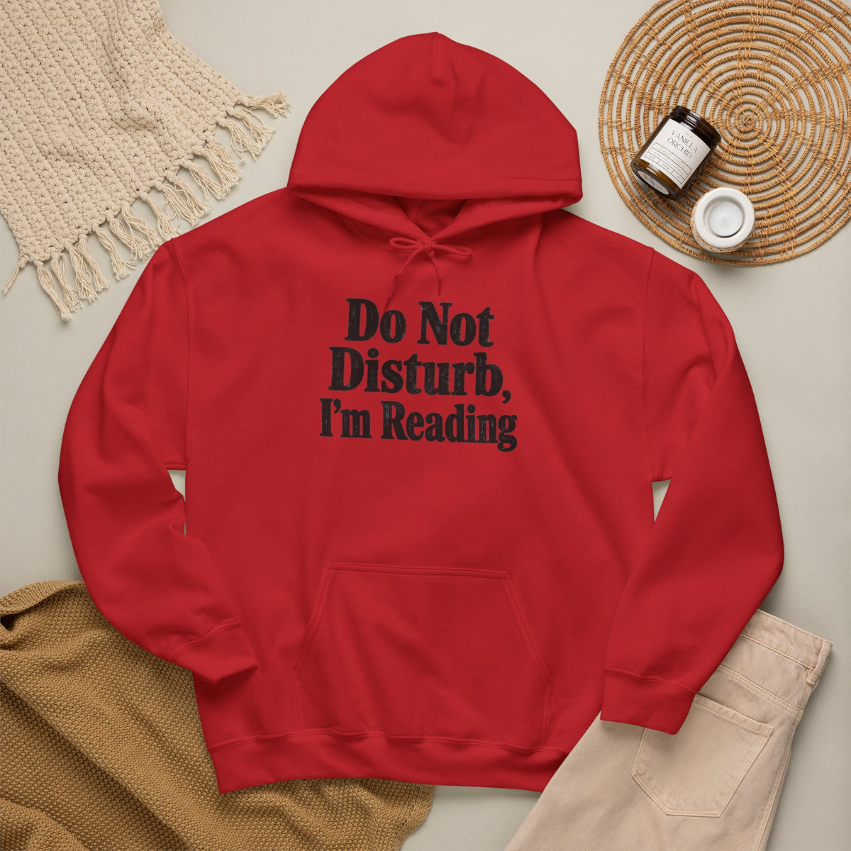 Do Not Disturb, I'm Reading Hoodie – Cozy Book Lover Hooded Sweatshirt
