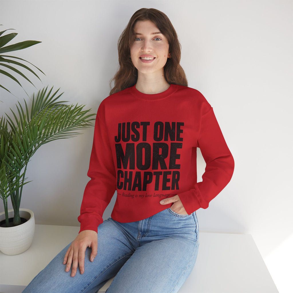 Just One More Chapter Sweatshirt – Cozy Book Lover Crewneck
