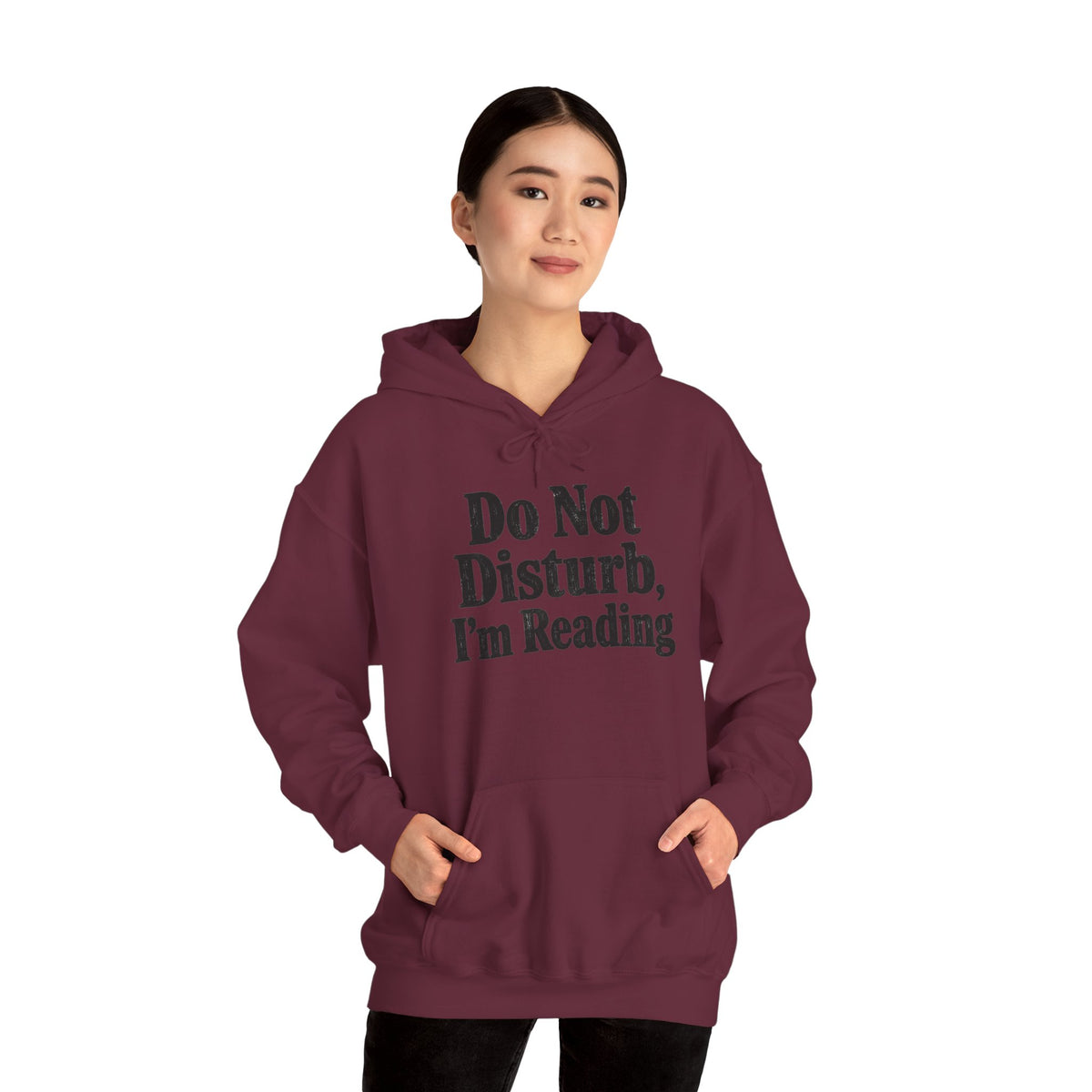 Do Not Disturb, I'm Reading Hoodie – Cozy Book Lover Hooded Sweatshirt