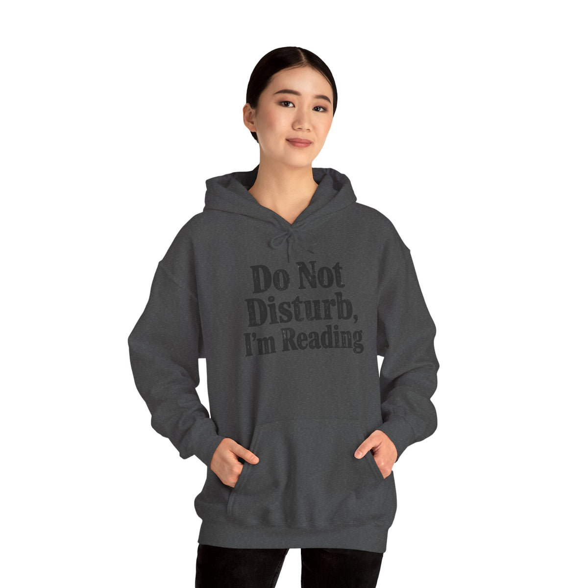 Do Not Disturb, I'm Reading Hoodie – Cozy Book Lover Hooded Sweatshirt