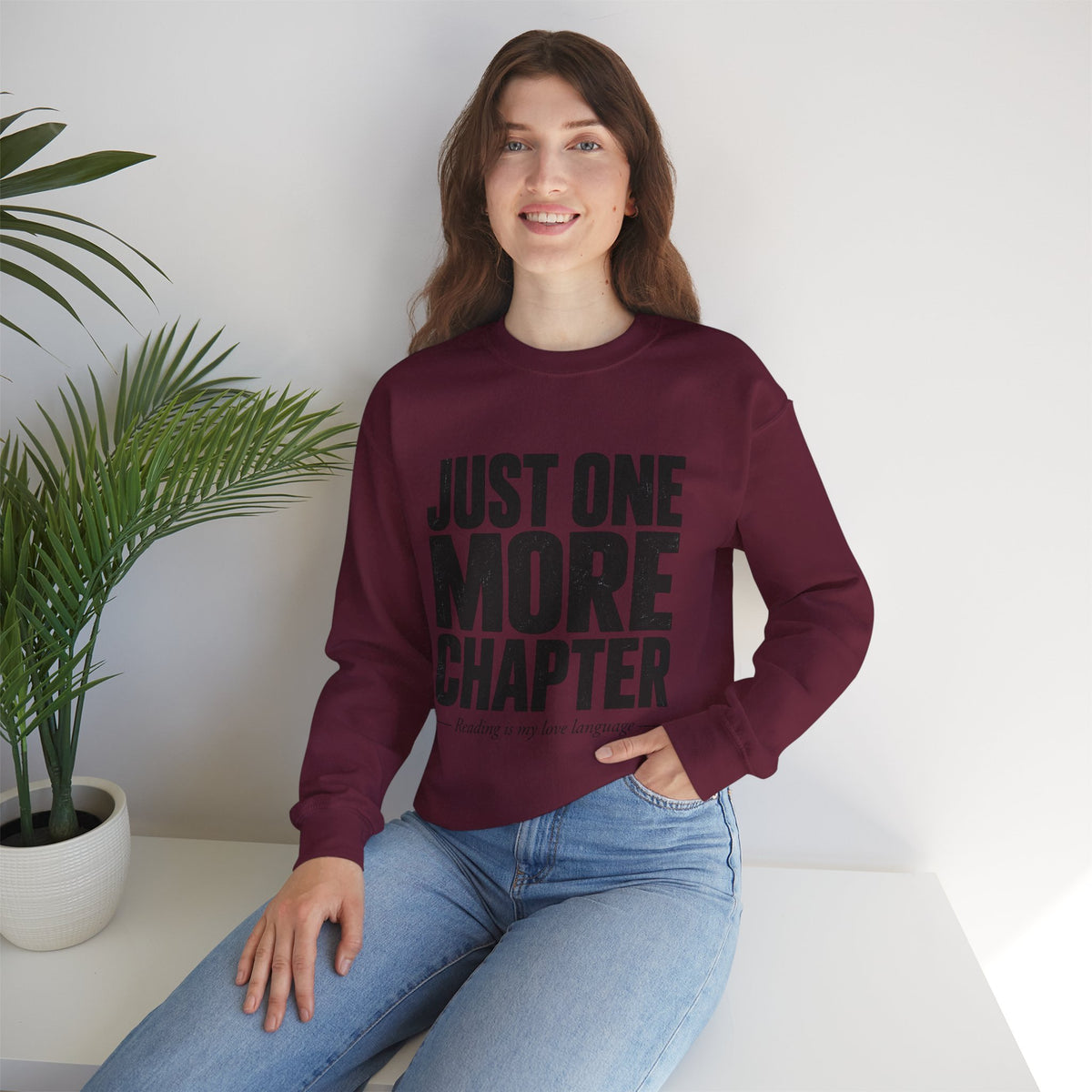 Just One More Chapter Sweatshirt – Cozy Book Lover Crewneck