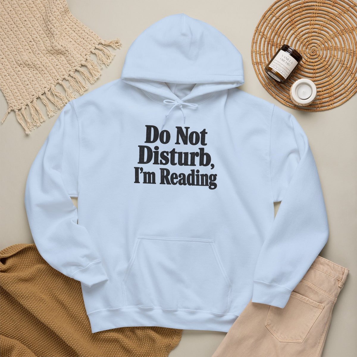 Do Not Disturb, I'm Reading Hoodie – Cozy Book Lover Hooded Sweatshirt