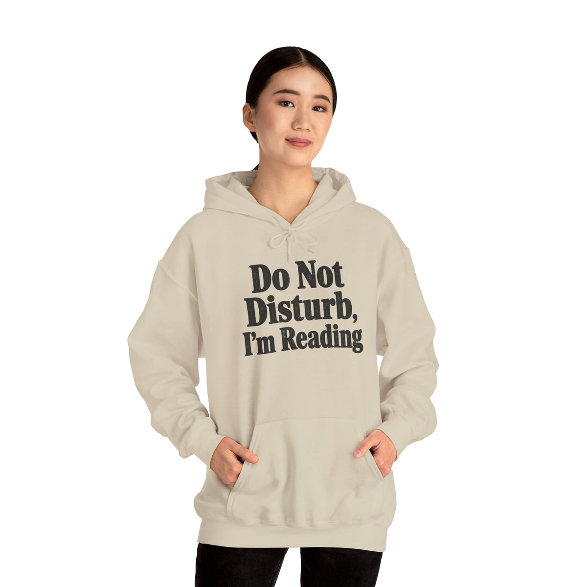 Do Not Disturb, I'm Reading Hoodie – Cozy Book Lover Hooded Sweatshirt