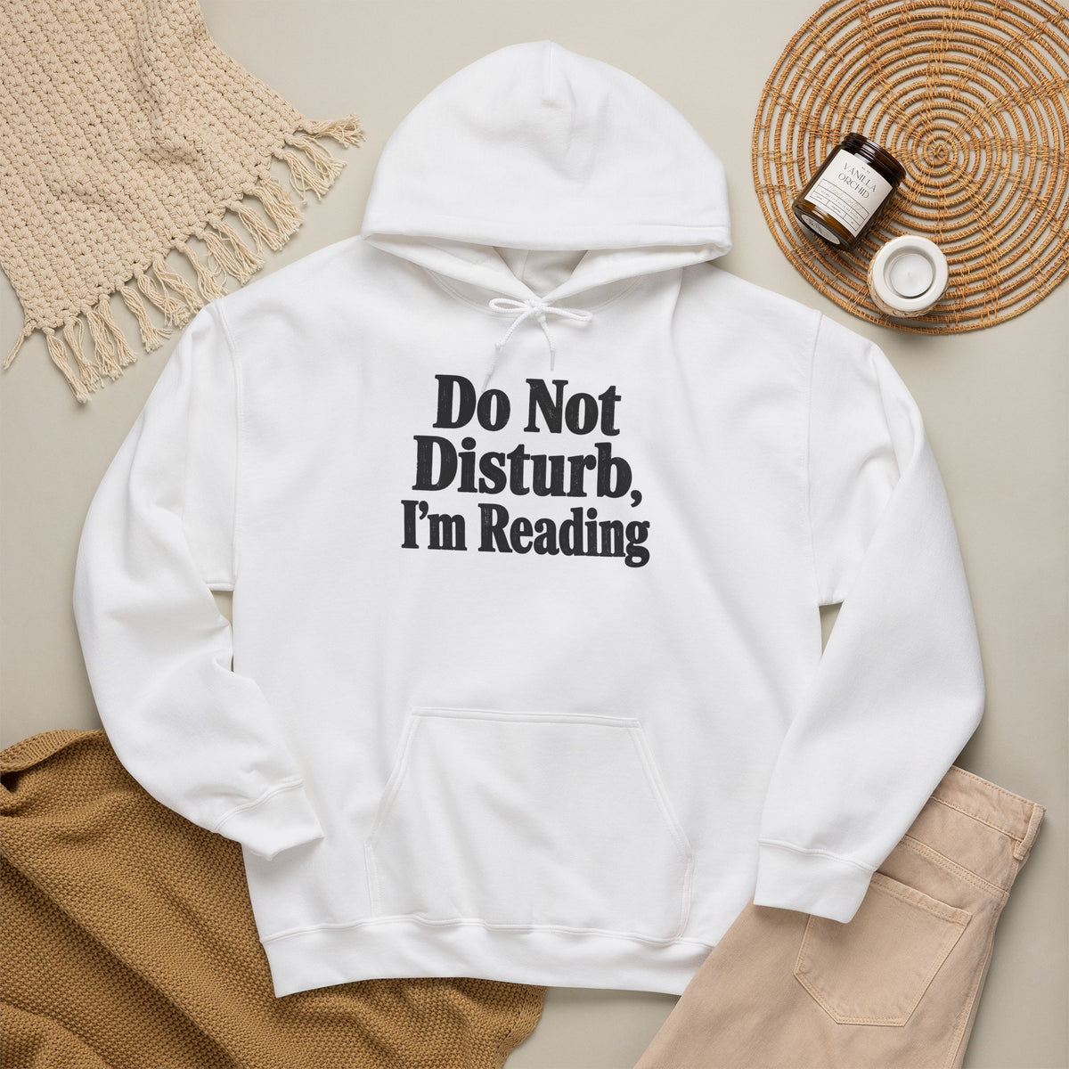 Do Not Disturb, I'm Reading Hoodie – Cozy Book Lover Hooded Sweatshirt