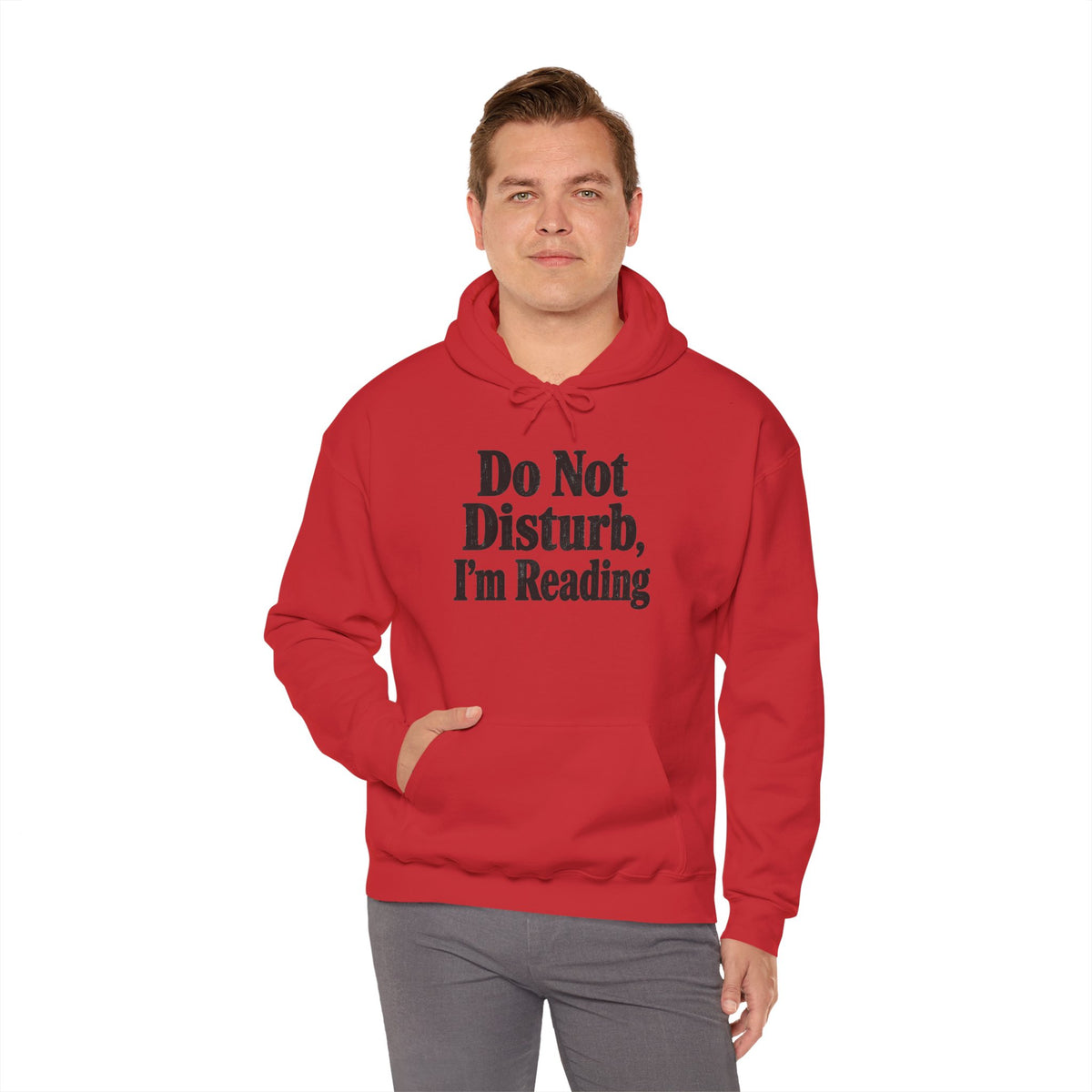 Do Not Disturb, I'm Reading Hoodie – Cozy Book Lover Hooded Sweatshirt