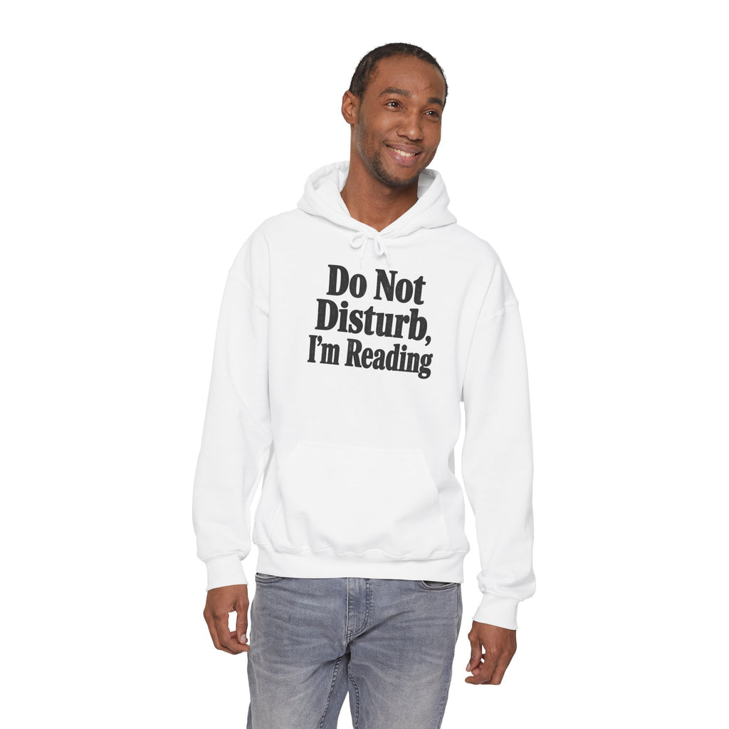 Do Not Disturb, I'm Reading Hoodie – Cozy Book Lover Hooded Sweatshirt