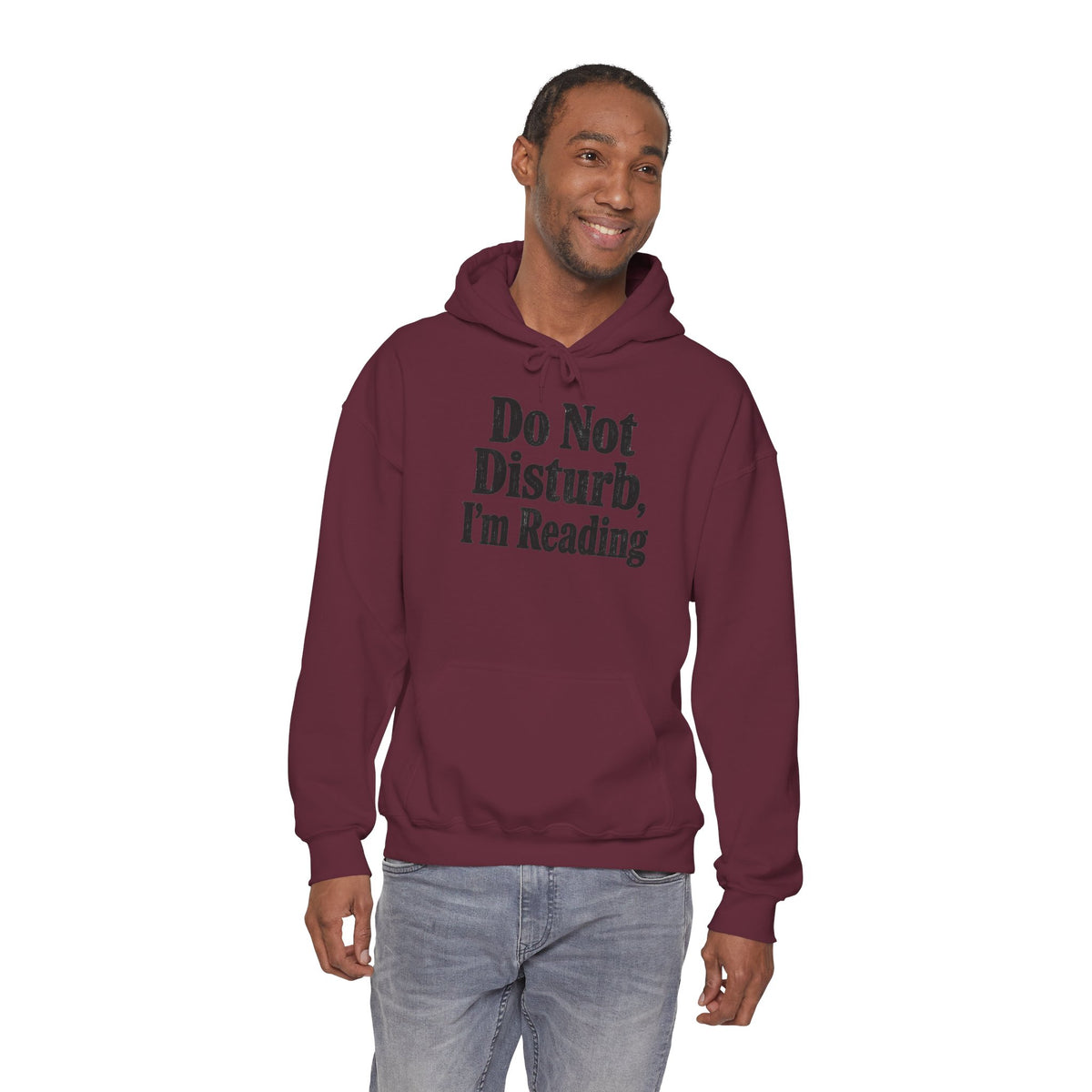 Do Not Disturb, I'm Reading Hoodie – Cozy Book Lover Hooded Sweatshirt